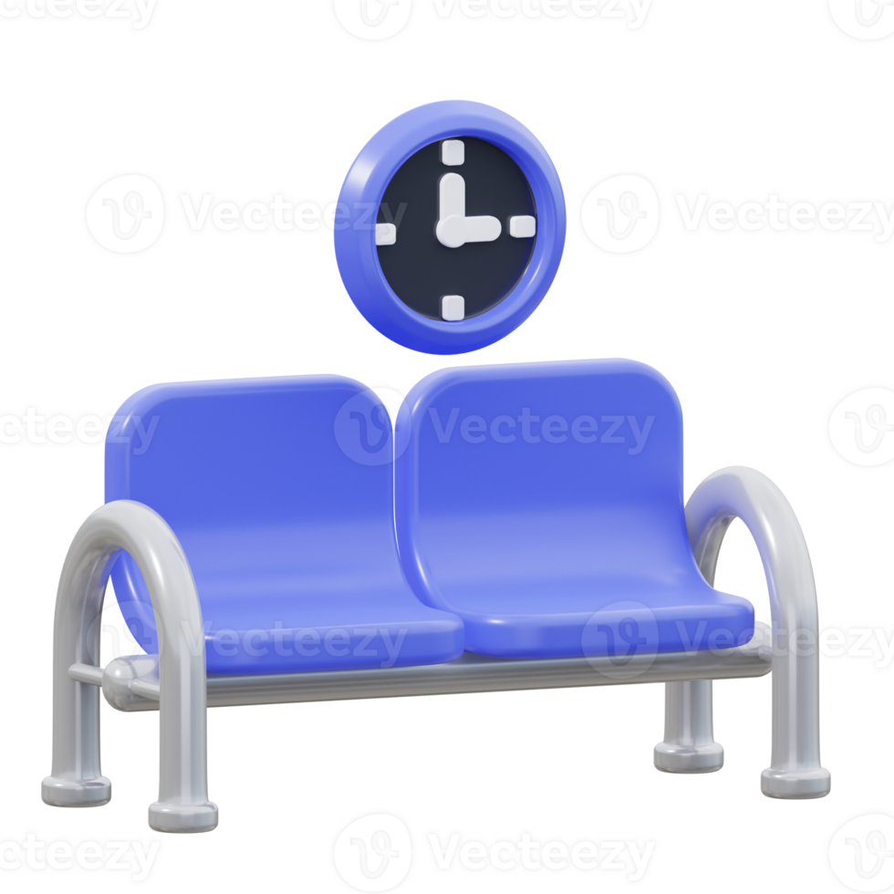 3D Waiting Room Illustration png