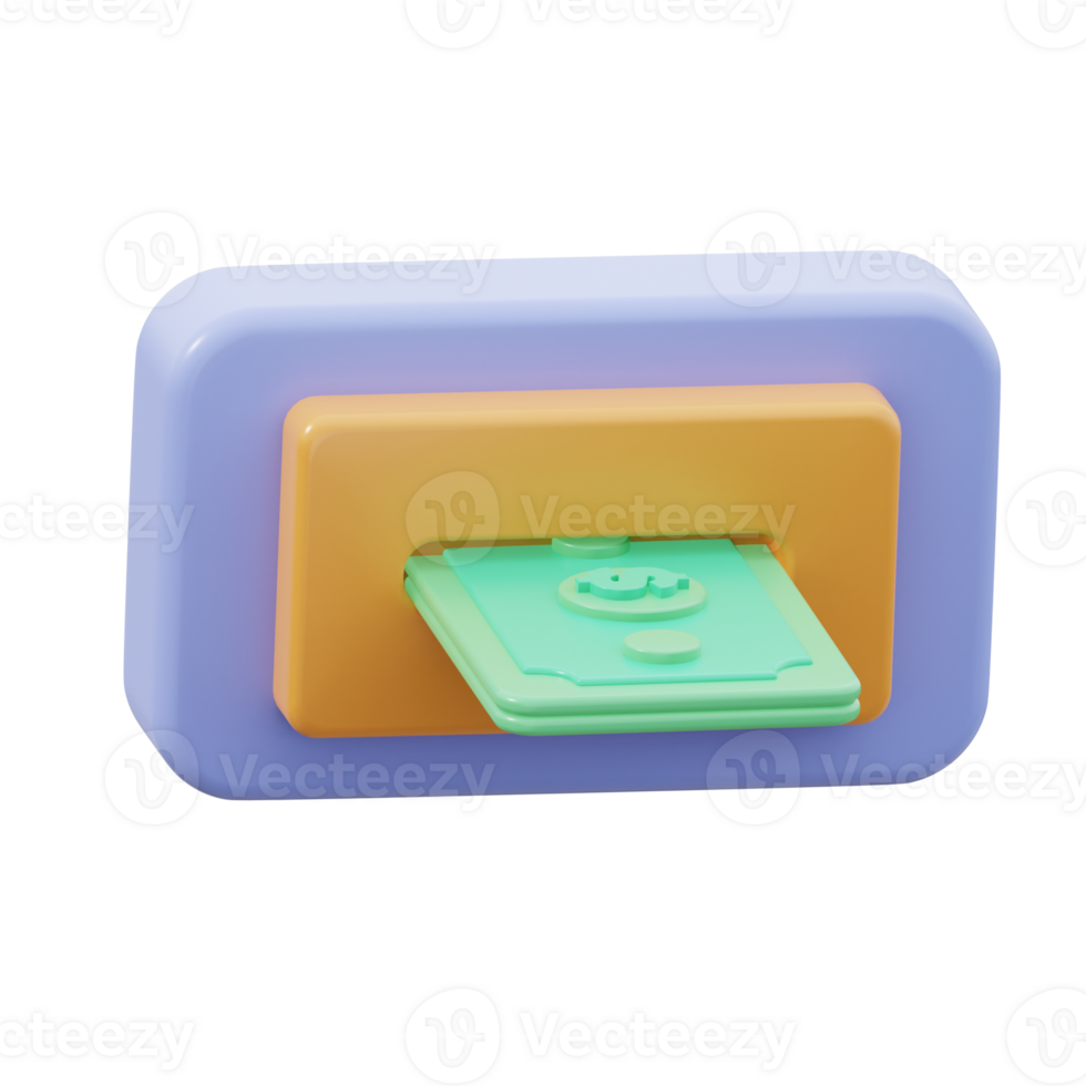 3D Withdraw Illustration png