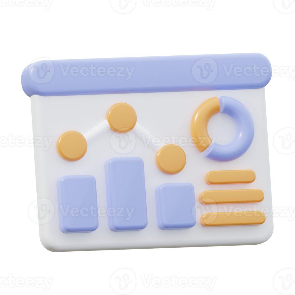 3D Analytics Illustration png