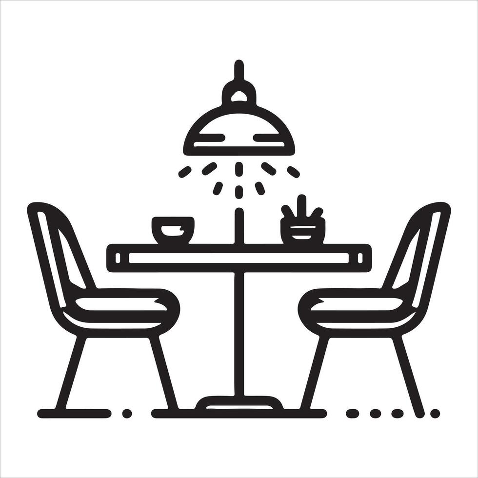 A workspace icon design that is linear vector