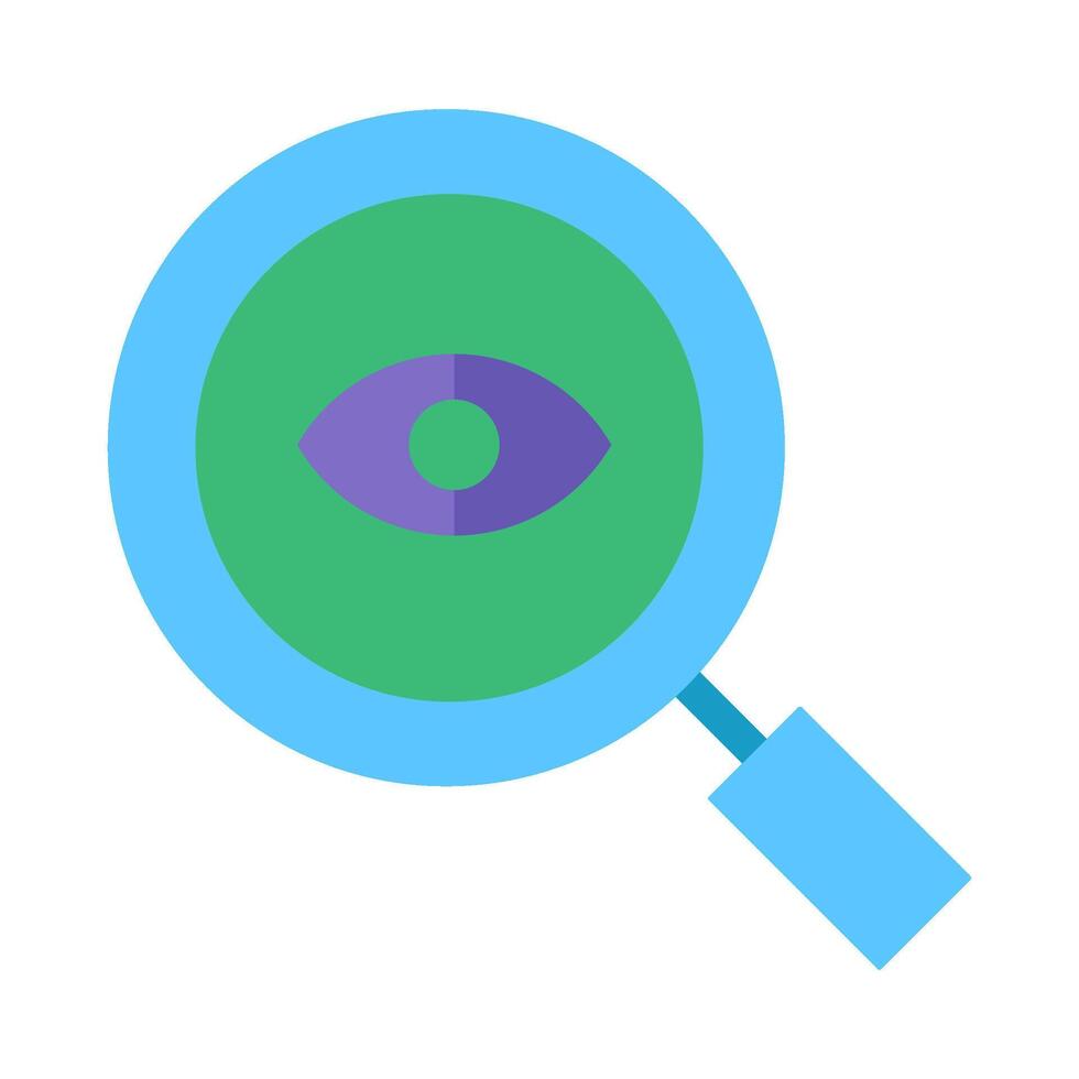 Eye Of Researcher Scientist Looks Icon vector
