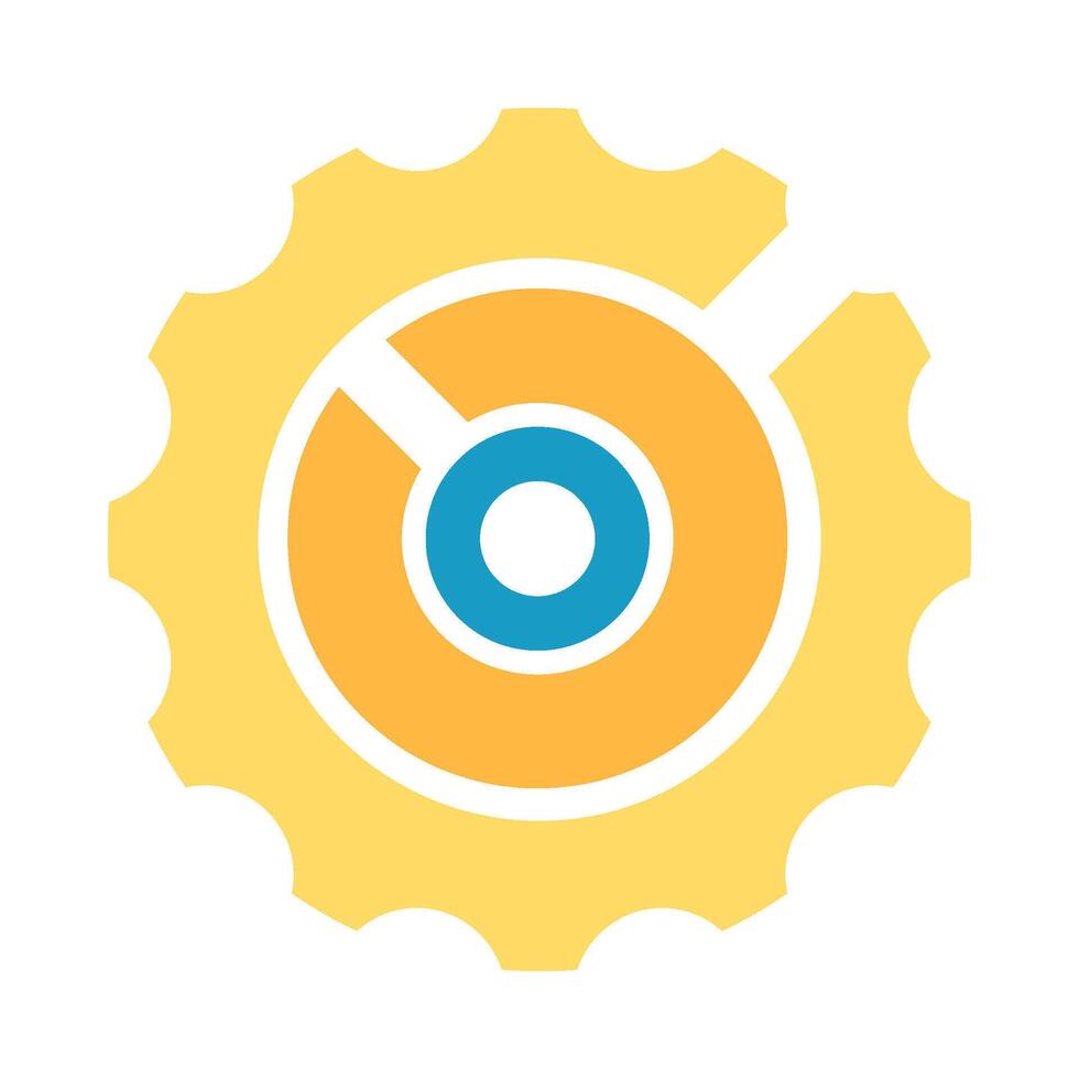 Transmission Cog Round Sticker Collaboration vector