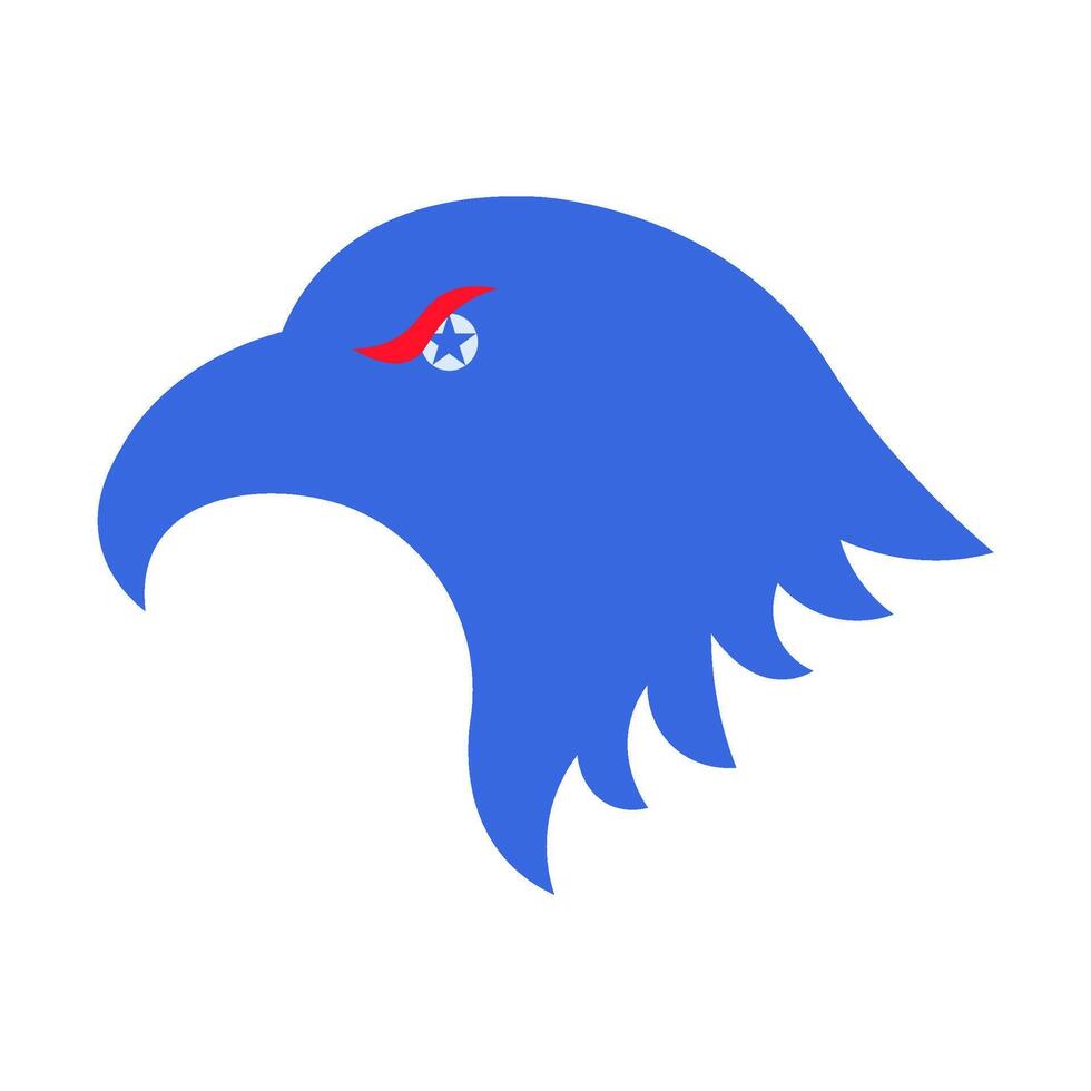 Eagle head in colors of the USA flag vector