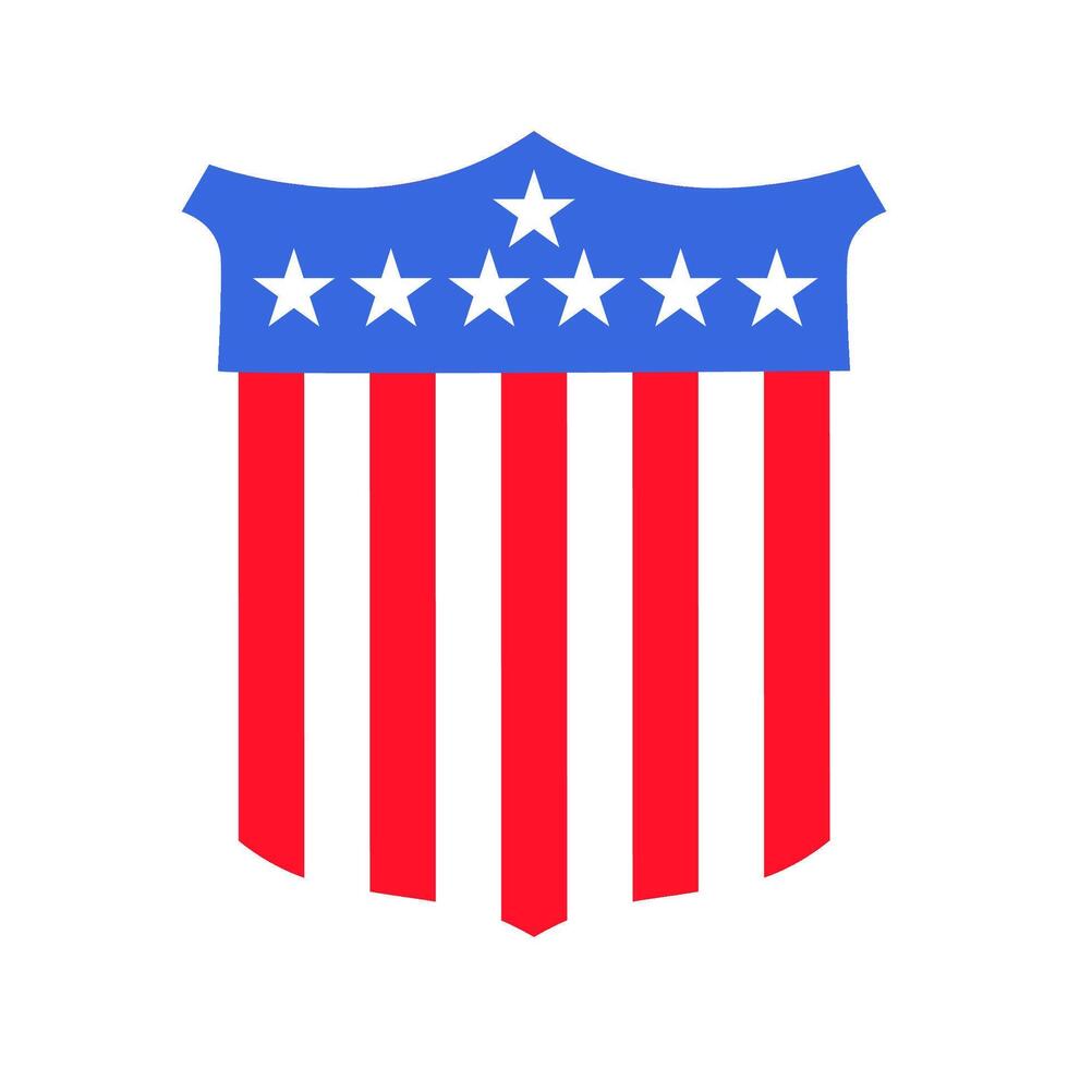 Emblem in colors of the USA flag vector