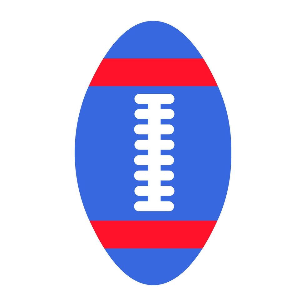 Ball with laces in colors of the USA flag vector