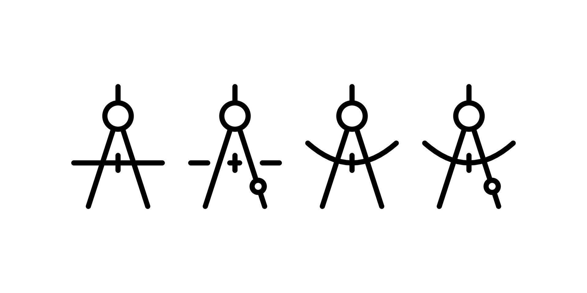 Divider icon set. Editable stroke. illustration design. vector