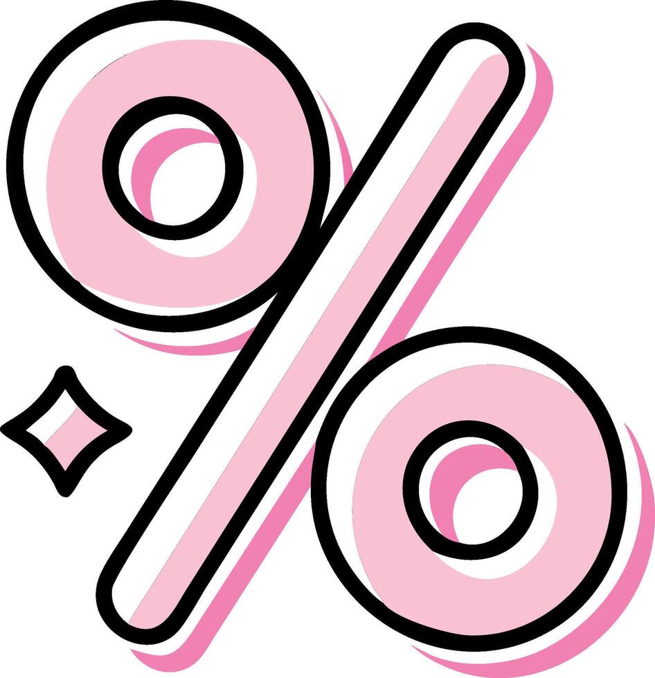 Percentage symbol of discount. Bank building. Design element for fintech app and web site vector