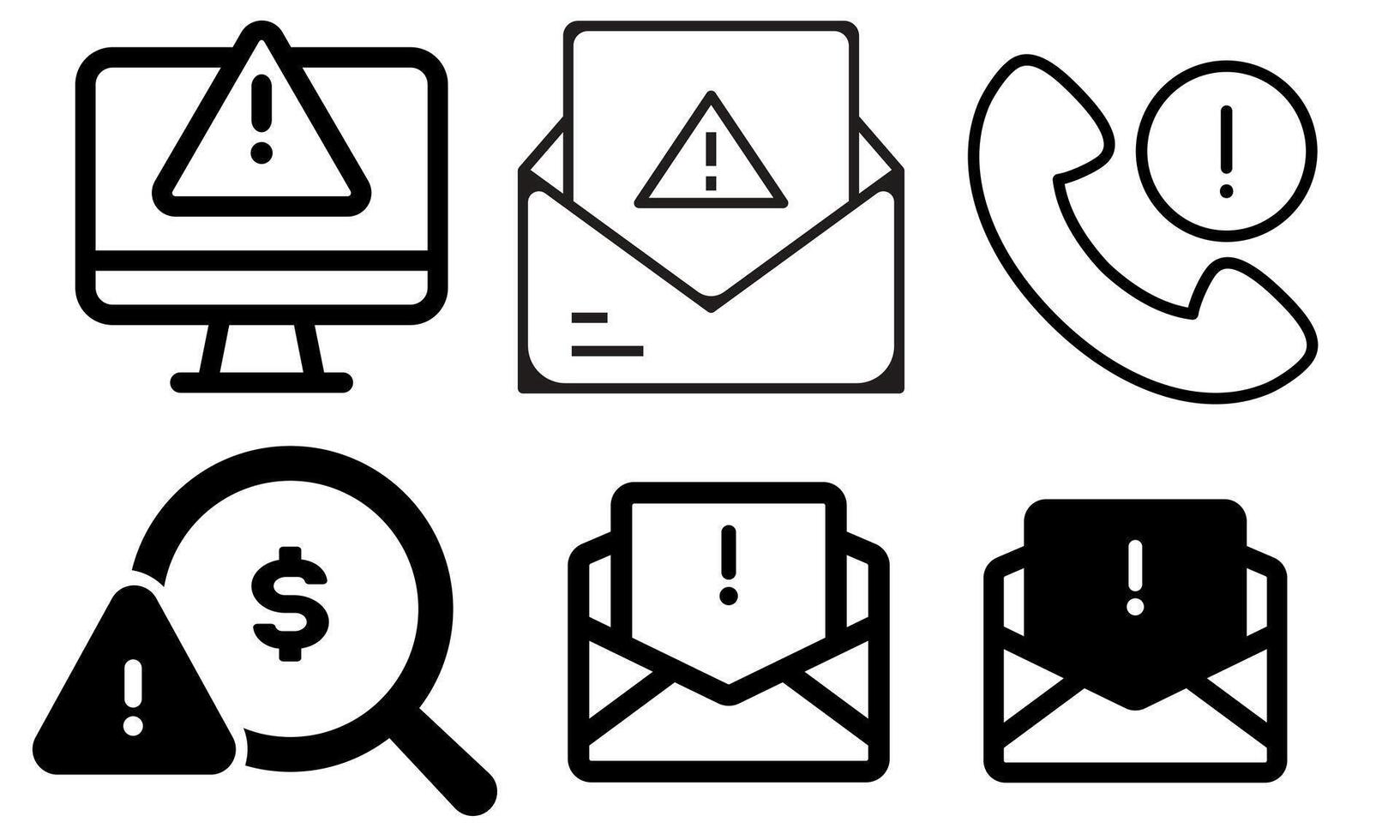 Fake News Related Icon. Contains such icons as scam information, warning content. Editable Stroke. vector