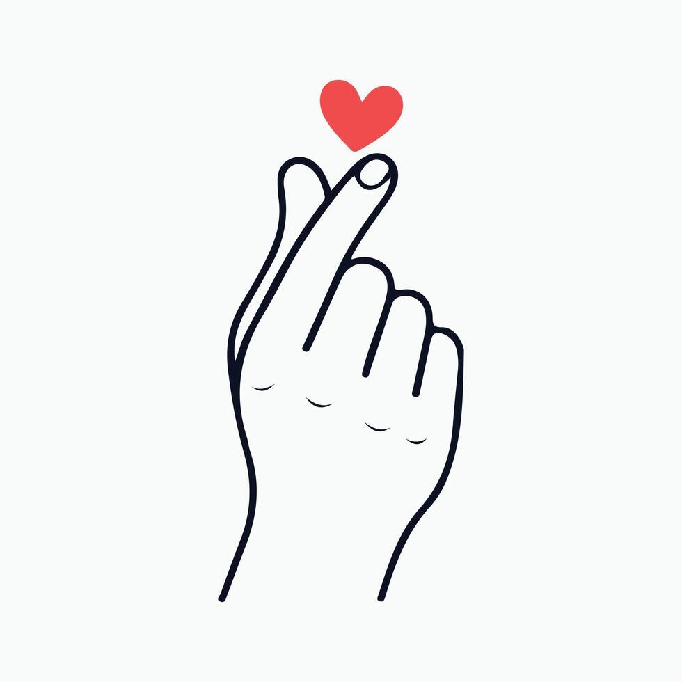 A hand with a heart in it's hand vector