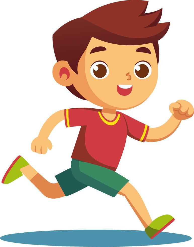 Cartoon boy running vector