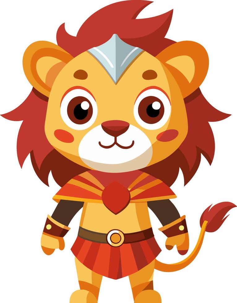 A cartoon lion in a costume vector