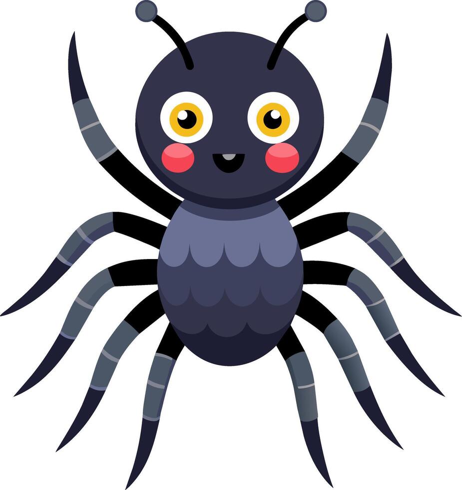 Cute spider cartoon illustration vector