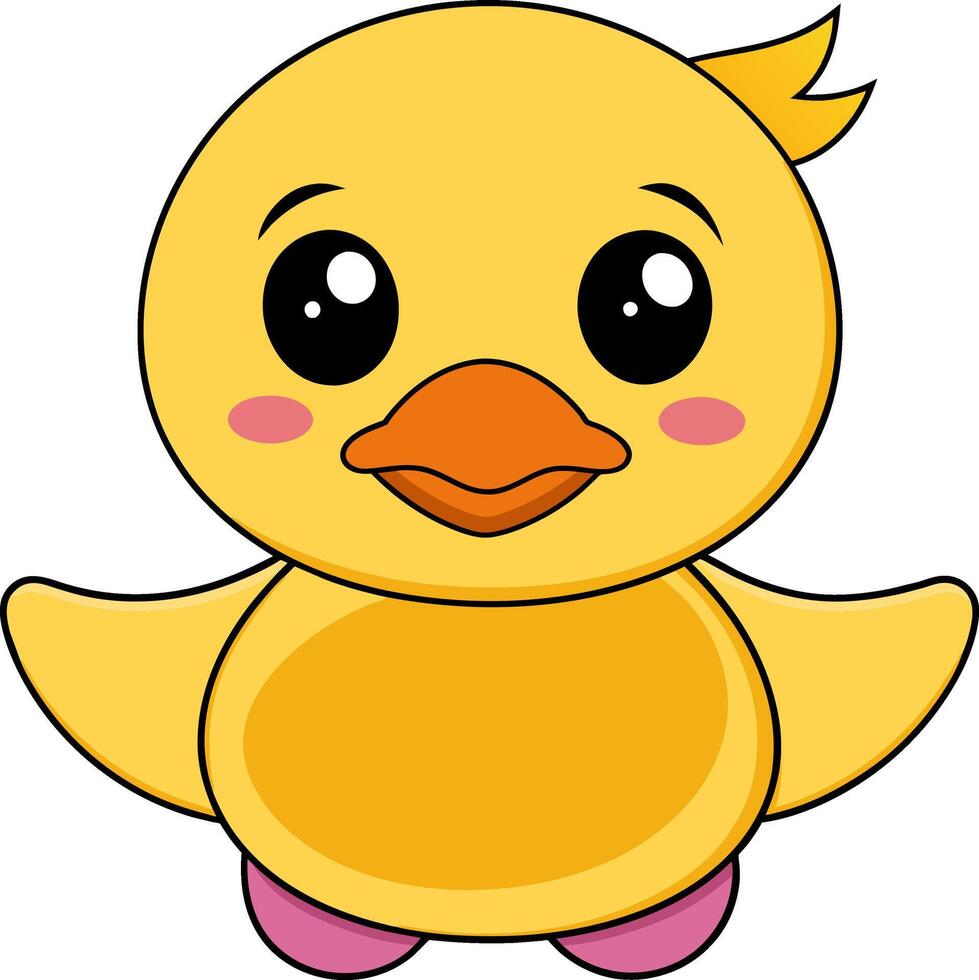 Cute duck clipart vector