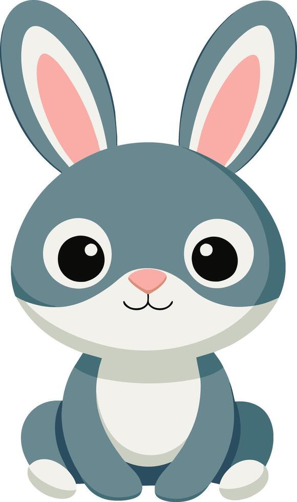A cartoon rabbit sitting on a white background vector