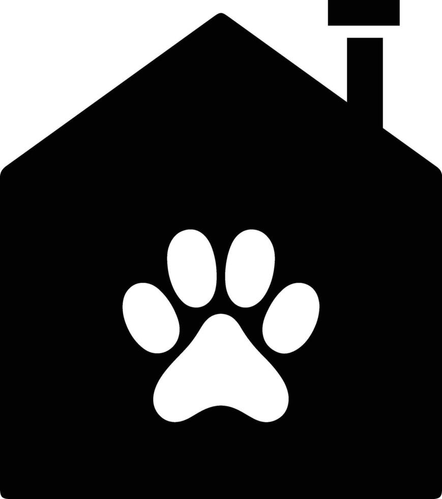 Modern flat pet house icon designed for animal shelter and rescue sites vector