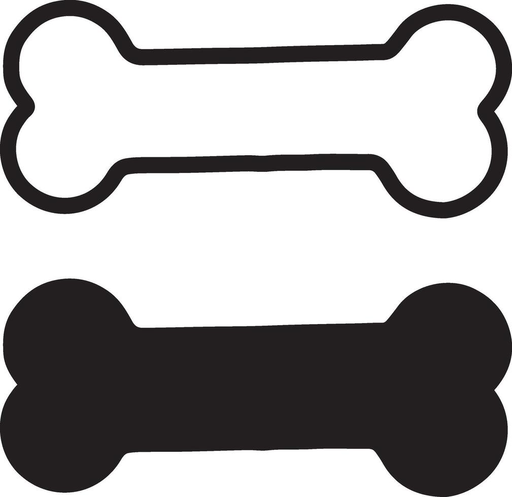 Flat modern dog bone icon on white background ideal for pet graphics vector