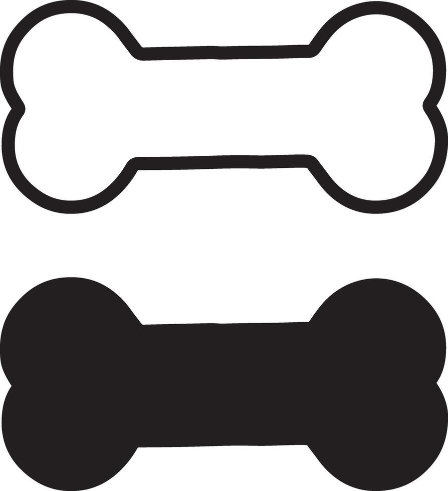 Modern flat design dog bone icon perfect for pet themed projects and branding vector