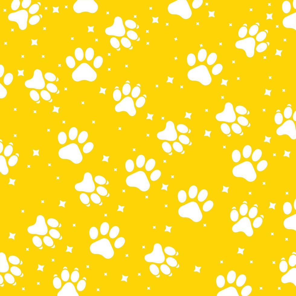 Animal Paw Prints Seamless Pattern for Fun and Repeating Backgrounds vector