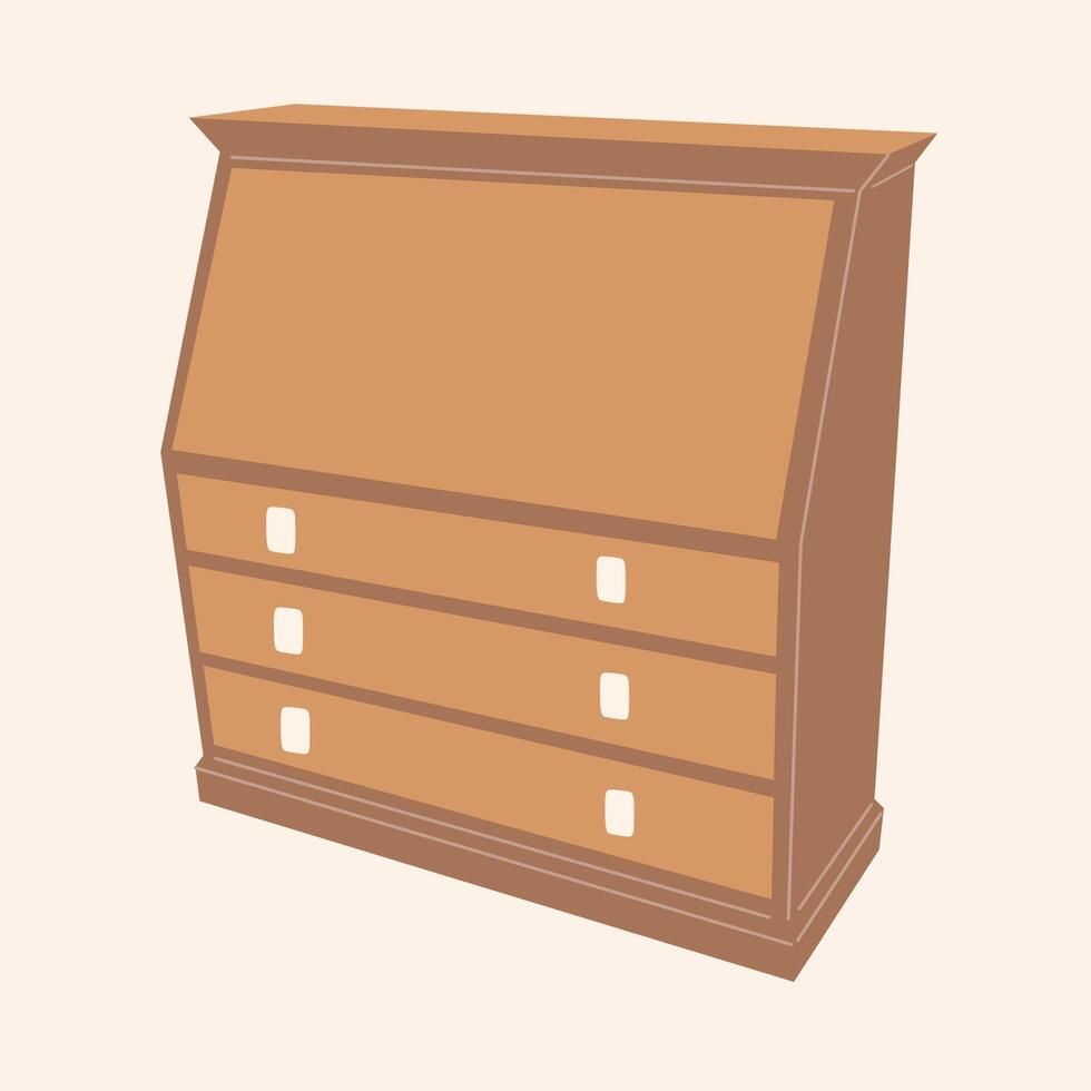 retro commode in flat style vector