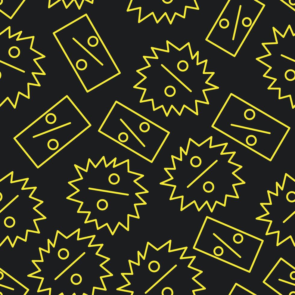 seamless pattern with coupons and discounts vector