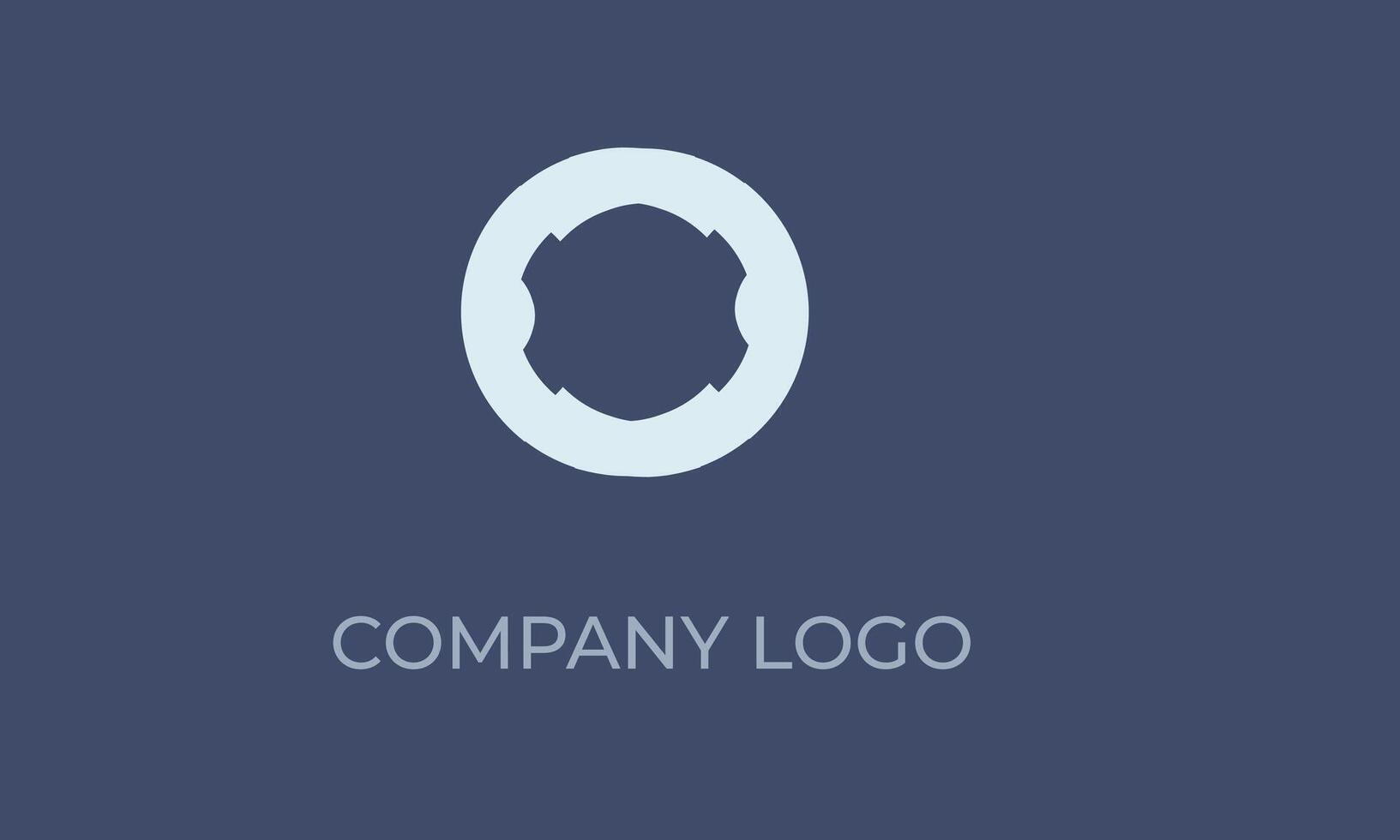 Rounded white Elegant and creative Logo for your Business vector