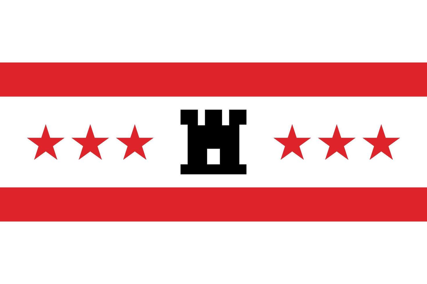 The flag of Drenthe, The Netherlands vector