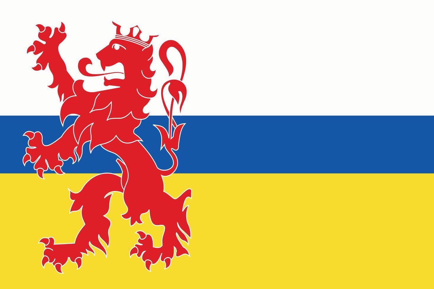 The flag of Limburg, The Netherlands vector
