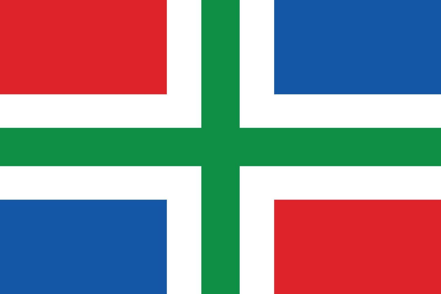 The flag of Groningen, The Netherlands vector