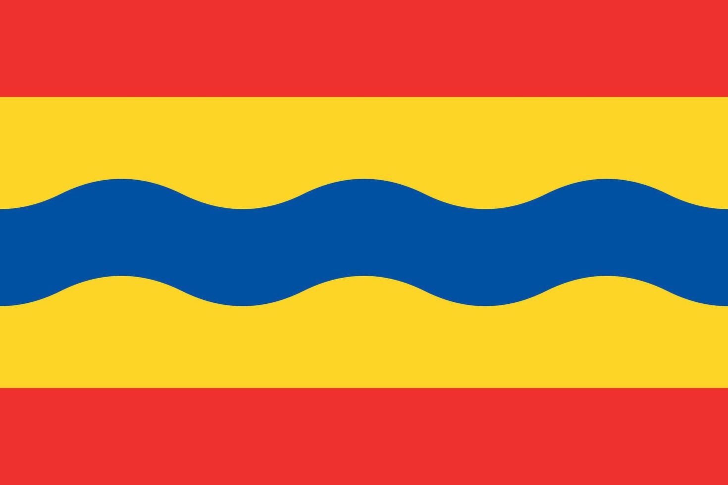 The flag of Overijssel, The Netherlands vector