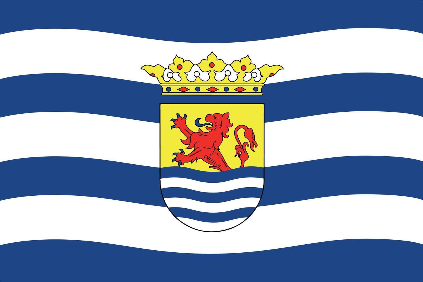 The flag of Zeeland, Netherlands vector