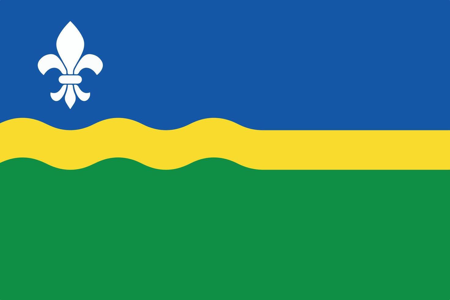 The flag of Flevoland, The Netherlands vector