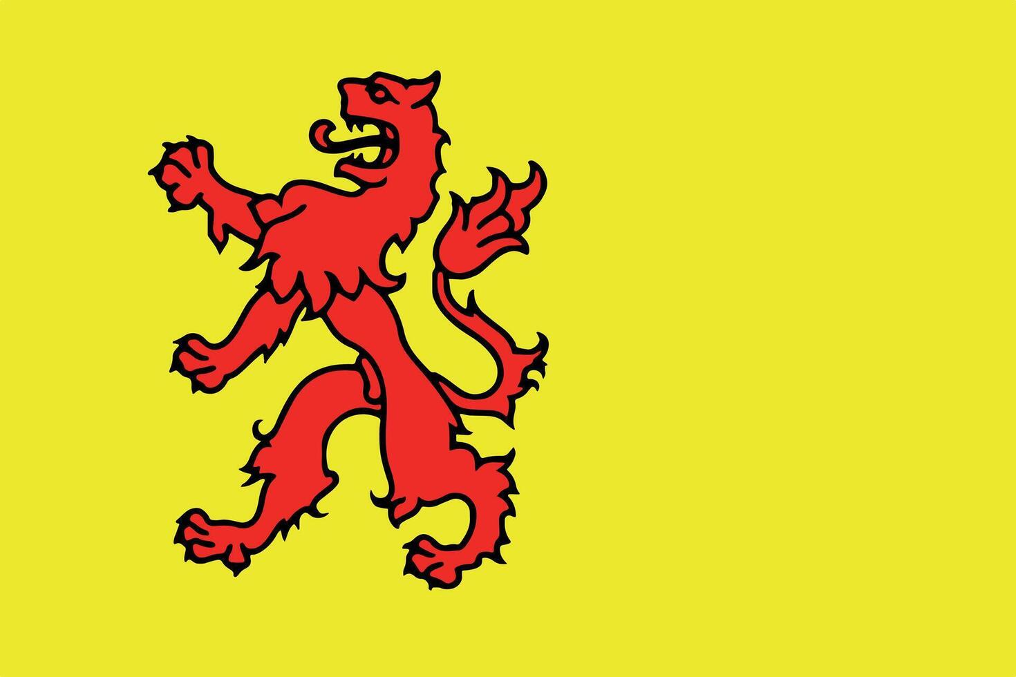 The flag of South Holland province, Netherlands vector