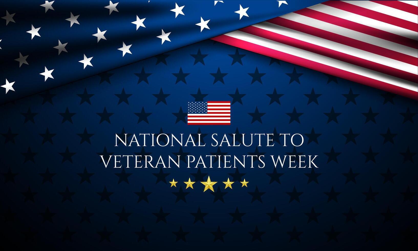 Veteran patients week background with stars and stripes vector