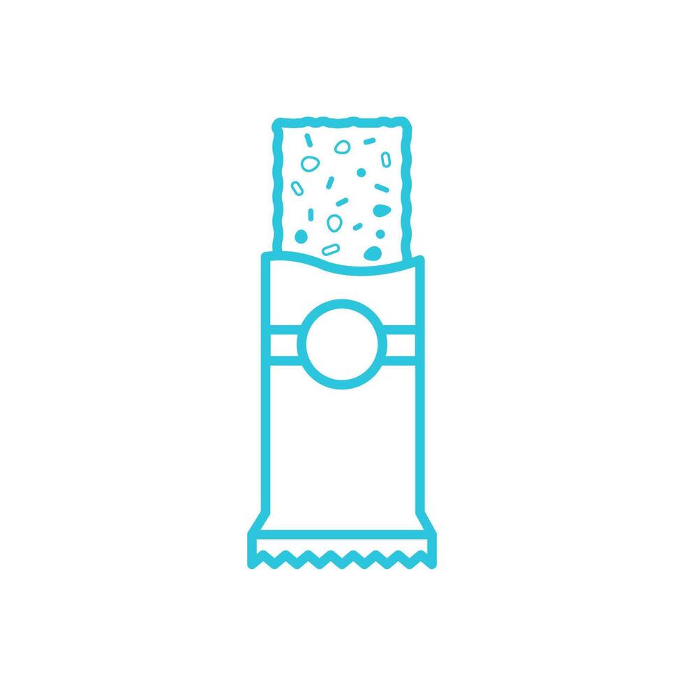 Granola energy bar icon. Isolated on white background. From blue icon set. vector