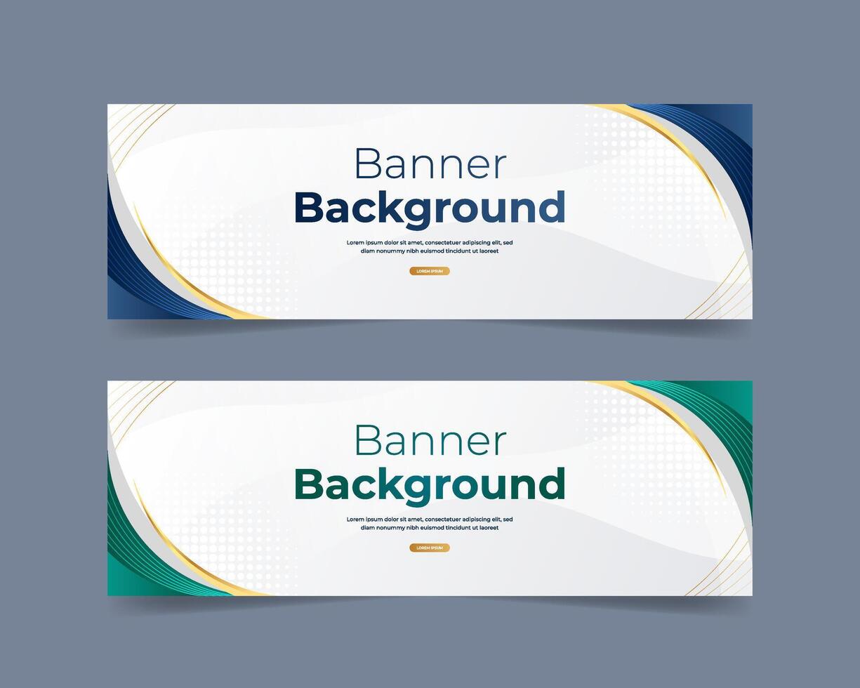 Set of simple business banner design template vector