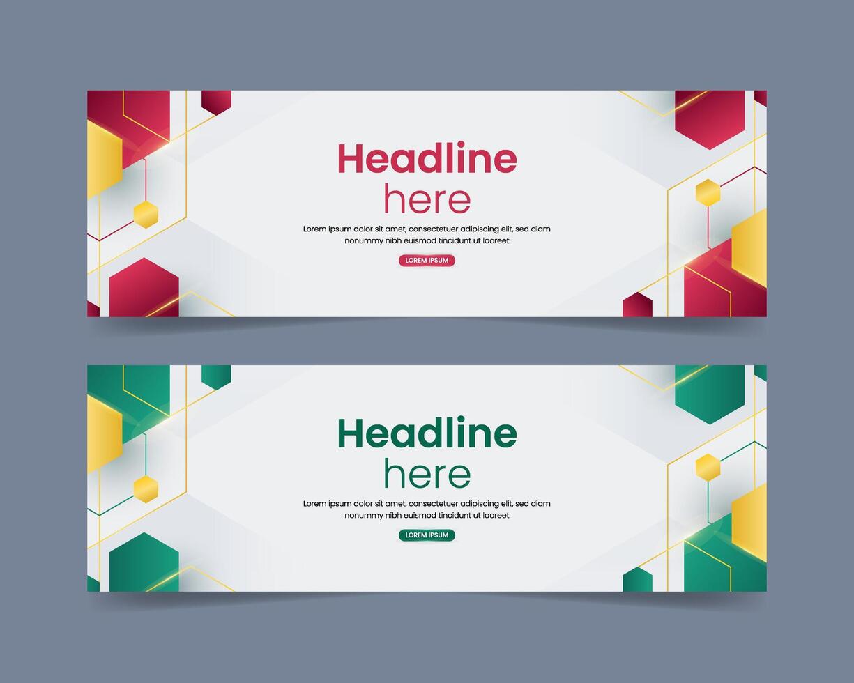 Modern geometric banner template Design vector