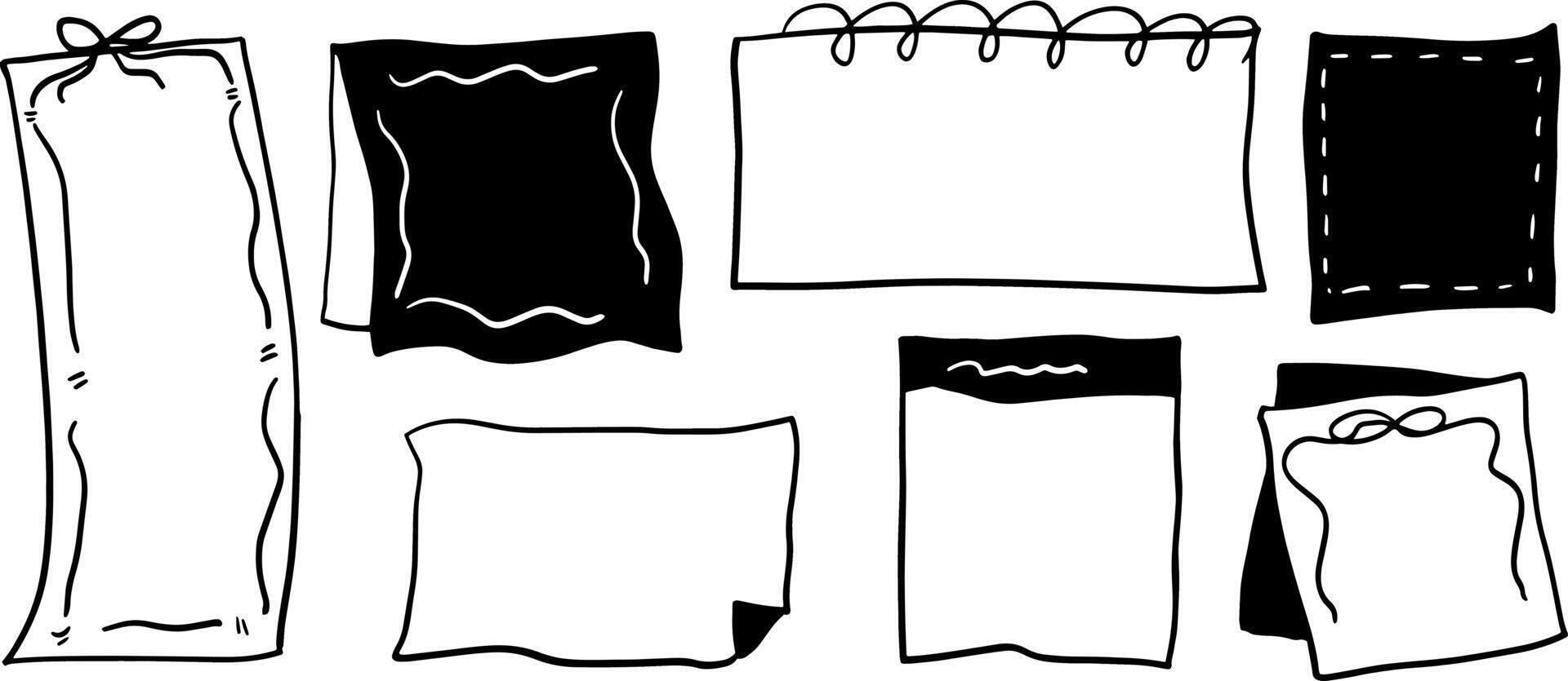Simple Memo Doodles for Creative Stationery Art vector