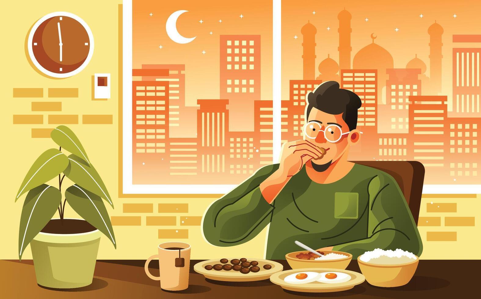 Iftar Ramadan Illustration vector