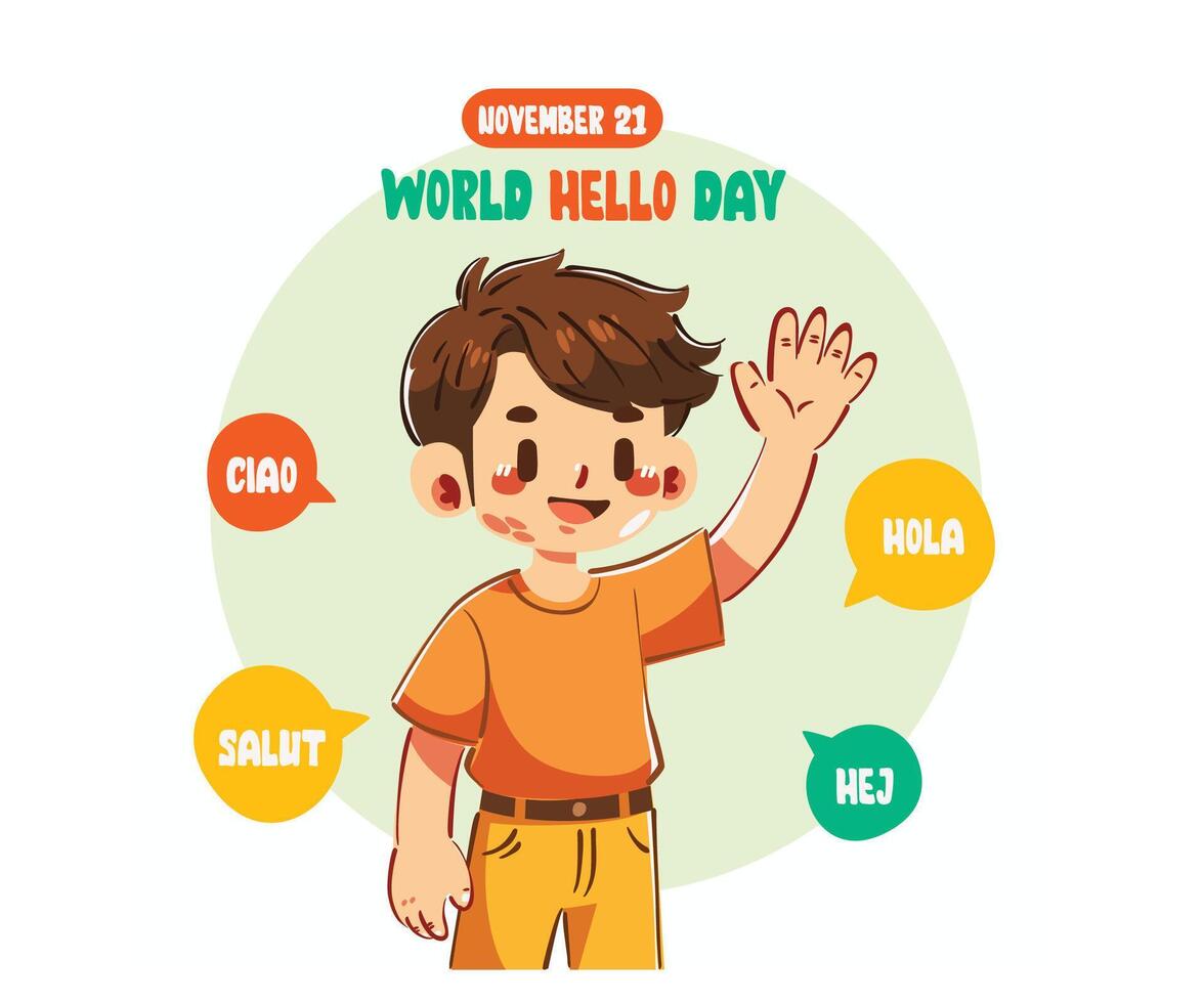 World Hello Day Speech Bubble vector