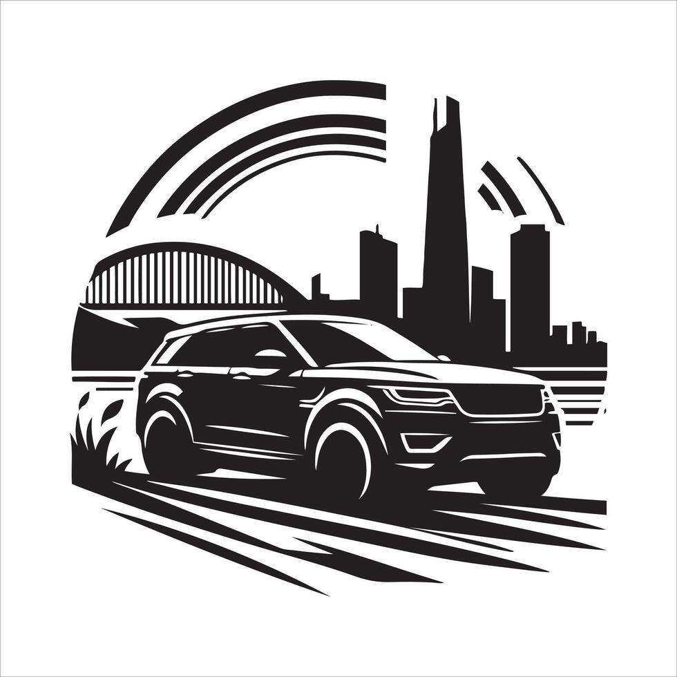 The Future of Cars Autonomous Vehicles and Advanced Technology vector