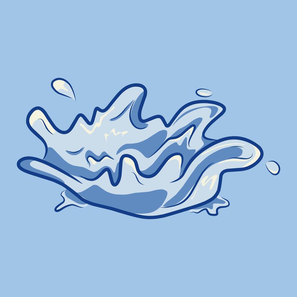 a splash water on a blue background vector