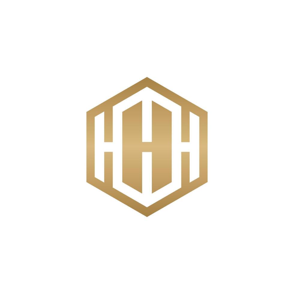 initial HHH, hexagon modern abstract element icon logo design. vector