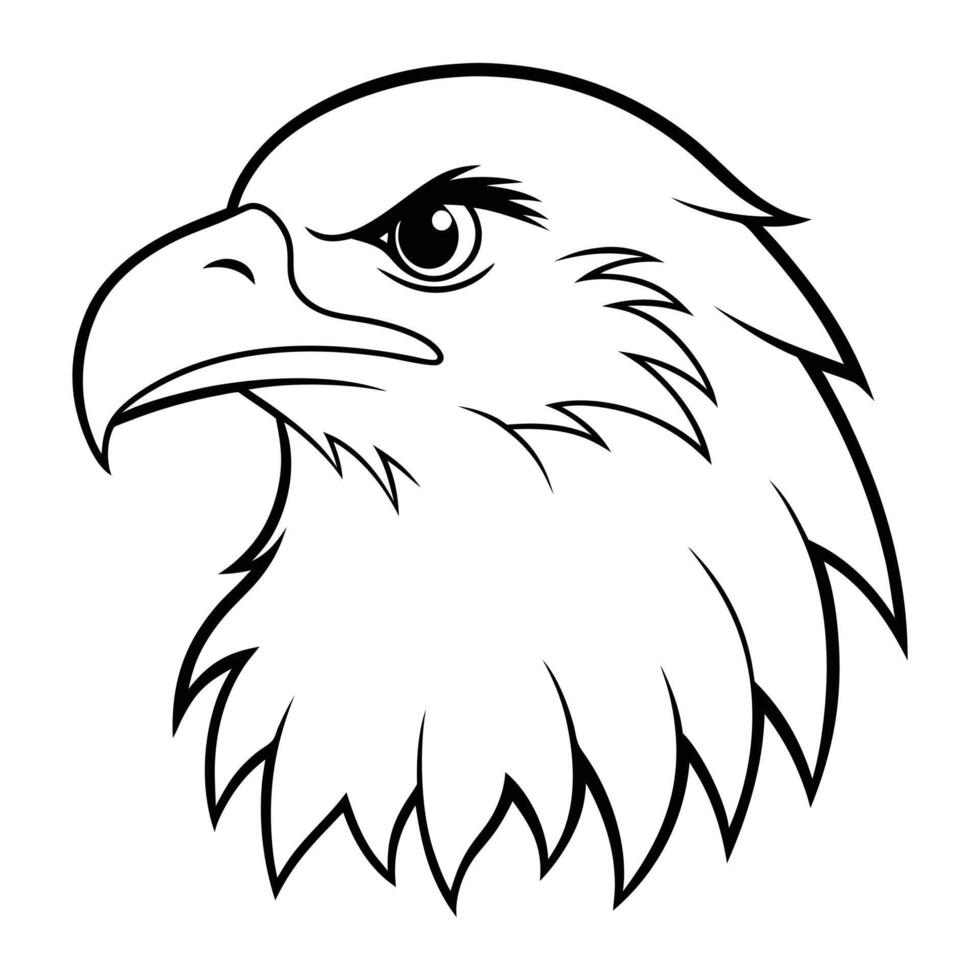 Eagle head isolated background vector