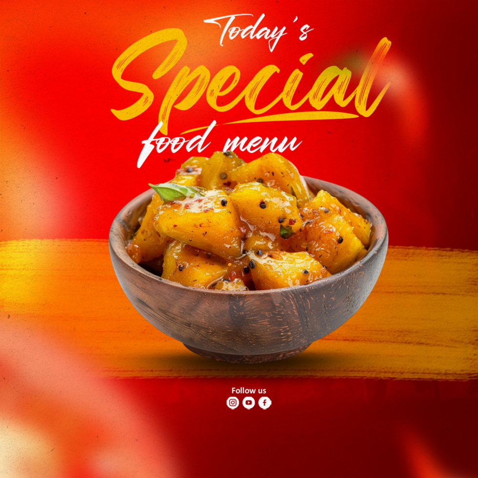 Today's Special Food Menu Social Media Banner Templates psd