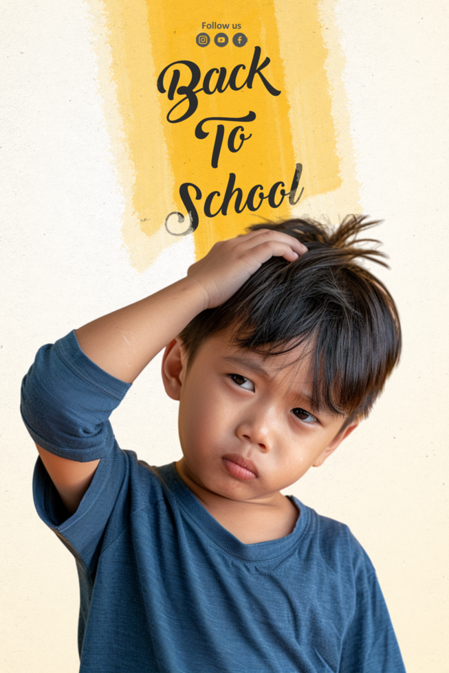 Welcome back to school flyer psd