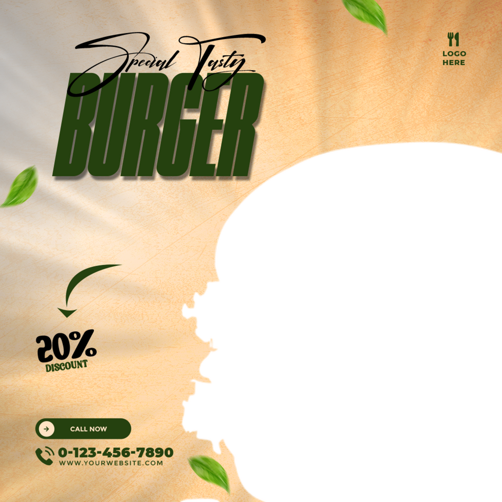Super Tasty Burger Banner Design Template for Social Media psd
