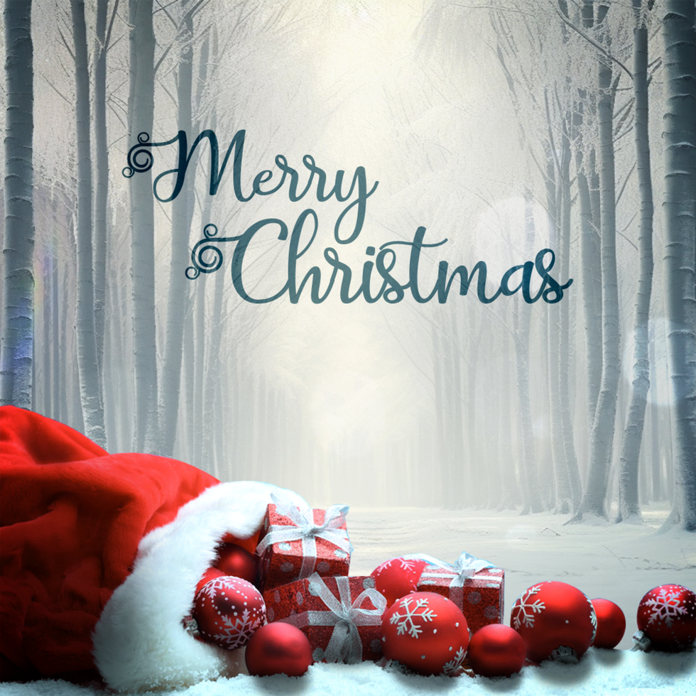 Mockup Design for Christmas Wishes in Square Size for Social media psd