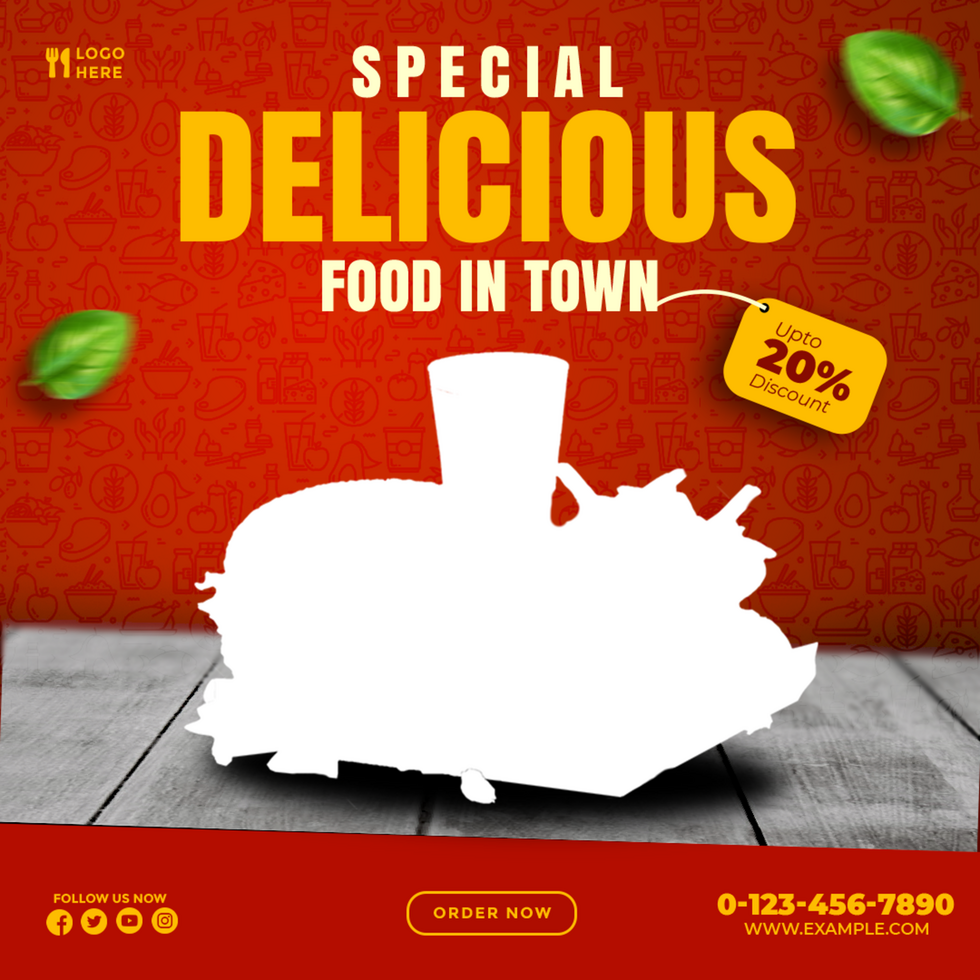 Special Delicious Food Menu Post Social Banner Ad psd