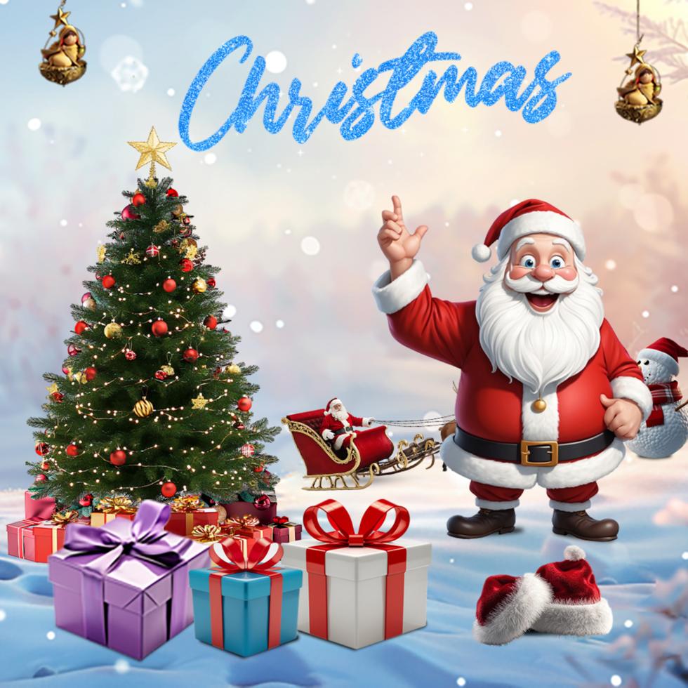 Mockup Design for Christmas Wishes in Square Size for Social media psd