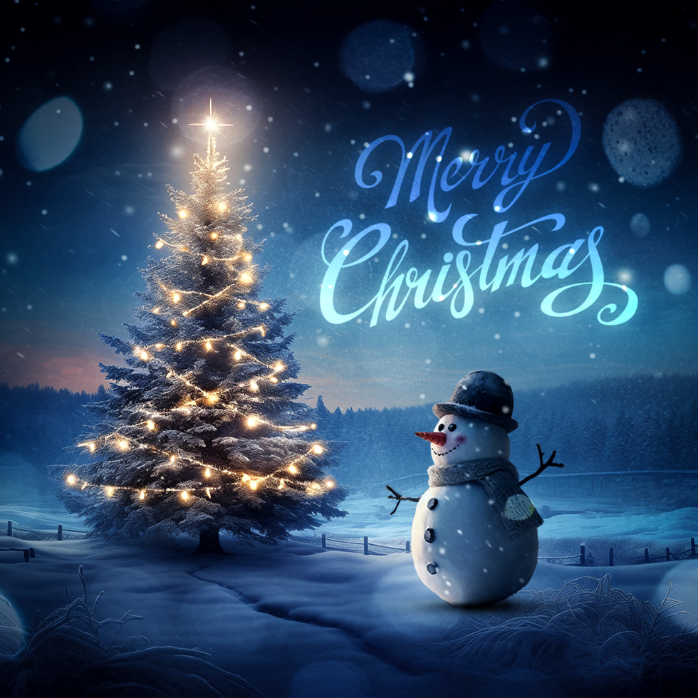 Mockup Design for Christmas Wishes in Square Size for Social media psd